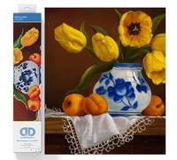 DIAMOND DOTZ Painting, Beginner Kit, Resin, Yellow Tulips, 40.6 x 50.8cm, DD9.004