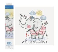 DIAMOND DOTZ Painting, Intermediate Kit DD5, Love Sea, 32 x 32 cm
