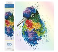 DIAMOND DOTZ Painting, Intermediate Kit DD5, Rainbow Feathers, 22cm x 27cm