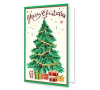 DIAMOND DOTZ Painting Kit Card, Merry Christmas Tree, 12.6 x 17.7cm