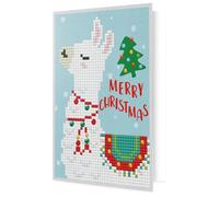 DIAMOND DOTZ Painting Kit Card, Christmas Llama, 12.6 x 17.7cm