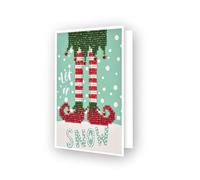 DIAMOND DOTZ Painting Kit: Christmas Card, Let It Snow, 12.6 x 17.7cm