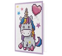 DIAMOND DOTZ Painting Kit, Greeting Card, Canvas, Welcome Baby, 12.6 x 17.7cm