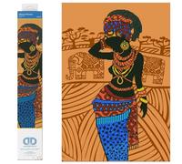 DIAMOND DOTZ Painting Kit: Intermediate, DD12, Fabric, African Princess, 52x76cm