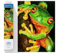 Diamond Dotz Painting Kit: Intermediate, DD7, Green Tree Frog, 27 x 37cm