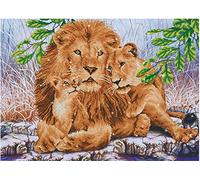 DIAMOND DOTZ Painting, Beginner Kit, Lion Family, 77x55cm