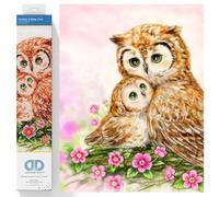 Diamond Dotz Painting Kit: Mother & Baby Owl, Assorted, 42 x 42cm