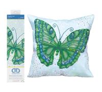 DIAMOND DOTZ Painting Kit: Pillow, DD16, Papillon Vert, 45x45cm