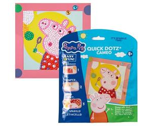 DIAMOND DOTZ Peppa Pig - Happy Days Diamond Painting Kits for Adults - Diamond Art Kits a Relaxing Creative Craft Kit with Dotz Gems 5.1x5.1