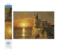 Diamond Dotz Swallow's Nest Castle Diamond Painting for Adults with Gems | Full Coverage Design, Sparkling Faceted Finish, Complete Starter Set, Vibrant Wall Decor, Ready to Frame, Great Handmade Gift