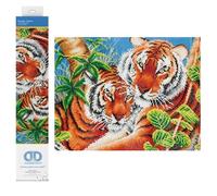 Diamond Dotz Tender Tigers Diamond Painting Kit for Adults with Gems | Full Coverage Design, Sparkling Faceted Finish, Complete Starter Set, Vibrant Wall Decor, Ready to Frame, Great Handmade Gift