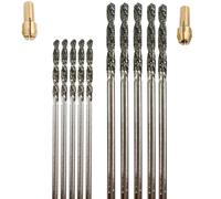 Diamond Drill Bit 1,5mm 2mm Set 10 Pcs Jewelry Beach Sea Glass Shells Gemstones 10 Pieces 1.5 and 2 mm 5 ea. Twist Bits Kit Pack by Drilax