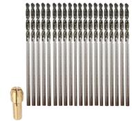Diamond Drill Bit 1,5mm Set 20 Pcs Jewelry Beach Sea Glass Shells Gemstones 20 Pieces Twist Bits Kit Pack by Drilax