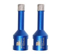 Diamond Drill Bit 10mm,BRSCHNITT 2pcs M14 Vacuum Brazed Diamond Tip Drill Bit for Tile Porcelain Stoneware Ceramic Marble Granite Drilling,Suitable For Angle Grinders
