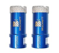 Diamond Drill Bit 25mm,BRSCHNITT 2pcs M14 Vacuum Brazed Diamond Tip Drill Bit for Tile Porcelain Stoneware Ceramic Marble Granite Drilling,Suitable For Angle Grinders