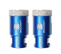 Diamond Drill Bit 32mm,BRSCHNITT 2pcs M14 Vacuum Brazed Diamond Tip Drill Bit for Tile Porcelain Stoneware Ceramic Marble Granite Drilling,Suitable For Angle Grinders