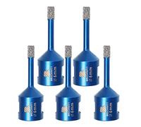 Diamond Drill Bit 6mm,BRSCHNITT 5pcs M14 Vacuum Brazed Diamond Tip Drill Bit for Tile Porcelain Stoneware Ceramic Marble Granite Drilling,Suitable For Angle Grinders