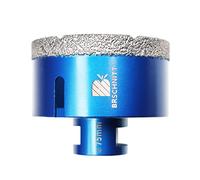 Diamond Drill Bit 75mm,BRSCHNITT 1pc M14 Vacuum Brazed Diamond Tip Drill Bit for Tile Porcelain Stoneware Ceramic Marble Granite Drilling,Suitable For Angle Grinders