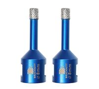 Diamond Drill Bit 8mm,BRSCHNITT 2pcs M14 Vacuum Brazed Diamond Tip Drill Bit for Tile Porcelain Stoneware Ceramic Marble Granite Drilling,Suitable For Angle Grinders