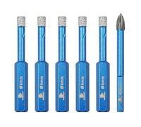 Diamond Drill Bit - BRSCHNITT 6mm Masonry Drill Bits Set for Porcelain Tile Ceramic Stone Granite Marble,Hex Shank Diamond Hole Saw Drill Bit(6pcs/pack)
