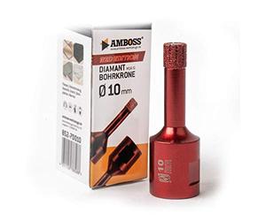 Diamond Drill Bit Diameter 10 mm Red Edition M14 Anvil for Angle Grinder Ceramic Stoneware Hard Tiles Granite The Ideal Dry Drill Bit