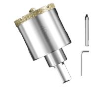 Diamond Drill Bit Hole Saw 40 mm with Centre Drill Professional Diamond Core Hole Drill Tile Drill Glass Drill Metal Hole Saws Universal HSS Hole Saws for Glass Tile Ceramic Marble Limestone
