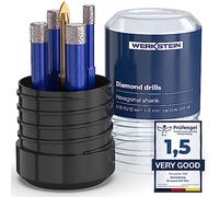 Diamond Drill Bit Set - 5 Pcs 6,8,10,12mm & 6mm Carbide for Porcelain, Ceramic, Tile, Marble, Glass, Granite