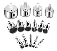 Diamond Drill bits, 15 PCS Diamond Hole Saw Drill Bit Set for Tile Pot, Glass Drill bits for Ceramic Bottles Porcelain Marble Granite Stone