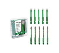 Diamond Drill Bits Set 10pcs - KURSTOL 6mm Tile Drill Bit for Porcelain Tile Ceramic Granite Marble Wood Masonry Glass, Quick-fit Hex Shank