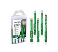 Diamond Drill Bits Set - KURSTOL 5pcs 6mm Tile Drill Bit for Porcelain Tile Ceramic Granite Marble Stone, Quick-fit Hex Shank