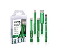 Diamond Drill Bits Set - KURSTOL 6/6/8/10mm+6mm Tile Drill Bit for Porcelain Tile Ceramic Granite Marble Stone, Quick-fit Hex Shank