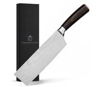 Diamond Edge 7" Nakiri Knife - Professional Japanese Style Vegetable Knife | Ultra Sharp Stainless Steel Blade, Ergonomic Pakkawood Handle, Gift Box & Protective Sheath