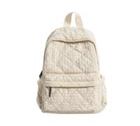 Diamond Embroidered Cotton Women Backpack Striped Casual Multi | Lightweight Adjustable Padded Shoulder Straps Commute Everyday Travel Daypack