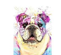 Diamond Embroidery Bulldog 5D Diamond Cross Stitch Crystal Full Drill Diamond Sets DIY Diamond Painting-30x40cm