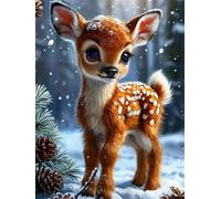 Diamond Embroidery Deer Animal Painting Pattern for Adults Beginners Full Square Round Diamond Mosaic DIY Unique Gift 30 * 40cm