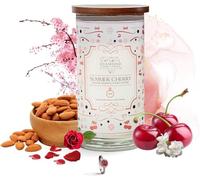 Diamond Empire Summer Cherry Candle with Surprise Jewellery Inside (Jewelry Valued up to £2,500), Highly Scented Candles Gifts Set for Women's Anniversary, Birthday, Wedding| 2 Wicks Bracelet