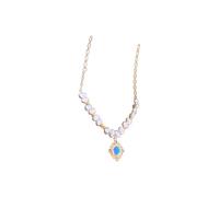 Diamond-encrusted irregular pearl necklace - a unique and sophisticated accessory with a high-end touch