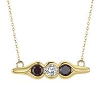 Diamond-encrusted pea-shaped necklace: 14K gold plating process, gift for mothers, suitable for women gifts