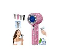 Diamond Fan,Portable Handheld Turbo Fan With Digital Display,Full Diamond Personal Fans,199 Gear Wind Speed,HandheldFan Rechargeable,Rhinestone Small Travel Fans For Summer,Outdoor,Beach,Vacation