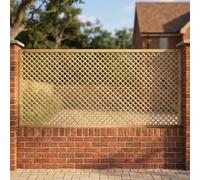 Diamond Fence Panel Topper 6ft x 3ft Framed Privacy Wooden Trellis 4pk