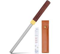 Diamond Fret Crowning File - 4th Gen Guitar Tool with 3 Radius Slots + Flat Edge for Fret Polishing & Edge Rounding