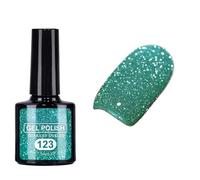 Diamond Gel Nail Polish 12 Colours, Reflective Glitter Nail Gel for Disco Parties & Home DIY Nail Art - Crushed Diamond Sparkle, Long-Lasting 28+ Days Soak Off UV LED Gel Varnish (12pcs-123)