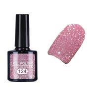 Diamond Gel Nail Polish 12 Colours, Reflective Glitter Nail Gel for Disco Parties & Home DIY Nail Art - Crushed Diamond Sparkle, Long-Lasting 28+ Days Soak Off UV LED Gel Varnish (12pcs-124)