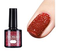 Diamond Gel Nail Polish 12 Colours, Reflective Glitter Nail Gel for Disco Parties & Home DIY Nail Art - Crushed Diamond Sparkle, Long-Lasting 28+ Days Soak Off UV LED Gel Varnish (12pcs-128)