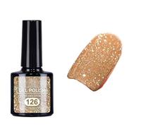Diamond Gel Nail Polish 12 Colours, Reflective Glitter Nail Gel for Disco Parties & Home DIY Nail Art - Crushed Diamond Sparkle, Long-Lasting 28+ Days Soak Off UV LED Gel Varnish (12pcs-126)