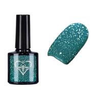 Diamond Gel Nail Polish 12 Colours, Reflective Glitter Nail Gel for Disco Parties & Home DIY Nail Art - Crushed Diamond Sparkle, Long-Lasting 28+ Days Soak Off UV LED Gel Varnish (12pcs-127)