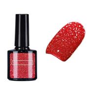 Diamond Gel Nail Polish 12 Colours, Reflective Glitter Nail Gel for Disco Parties & Home DIY Nail Art - Crushed Diamond Sparkle, Long-Lasting 28+ Days Soak Off UV LED Gel Varnish (12pcs-132)