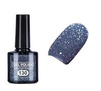 Diamond Gel Nail Polish 12 Colours, Reflective Glitter Nail Gel for Disco Parties & Home DIY Nail Art - Crushed Diamond Sparkle, Long-Lasting 28+ Days Soak Off UV LED Gel Varnish (12pcs-130)