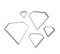 Diamond Gem Jewel Shape Mini Fondant Cutter Small Sugarcraft Icing Tiny Sharp Stencil Emerald Pastry Dough