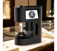 Diamond Girdle Magnifier Observer, 30-200X High Precision Digital Microscope with LED Light Dual Screen,Digital Diamond Inscription Viewer